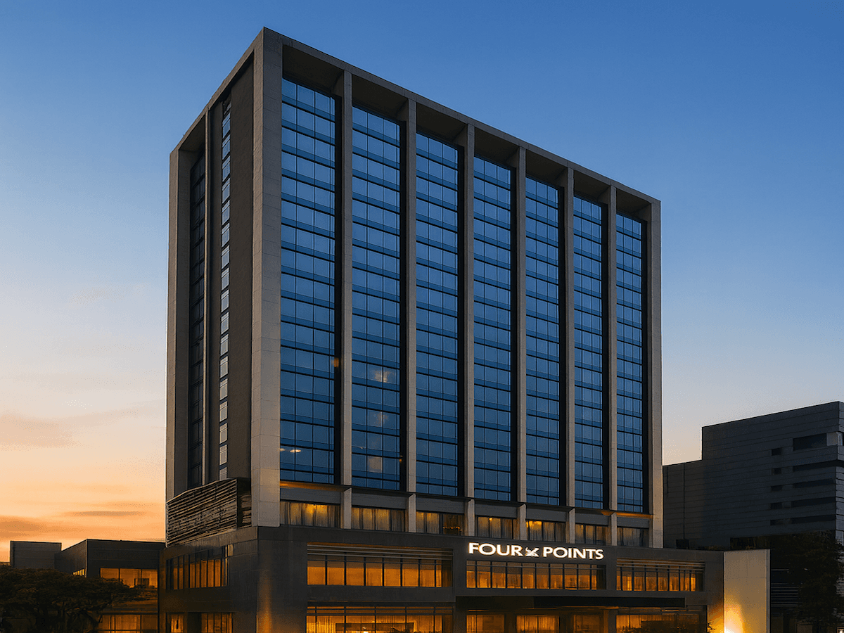 Four Points by Sheraton Kuala Lumpur exterior at dusk
